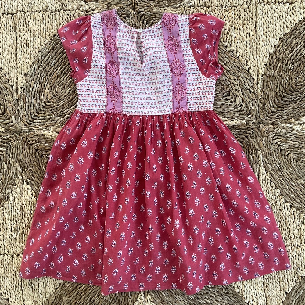 Pink Chicken Block Print Dress